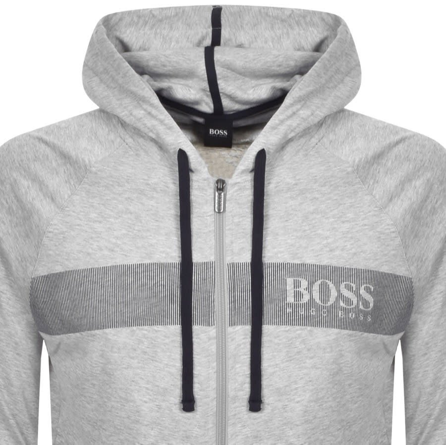 Alternative Image for ProductBOSS Bodywear Authentic Lounge Logo Hoodie Grey2